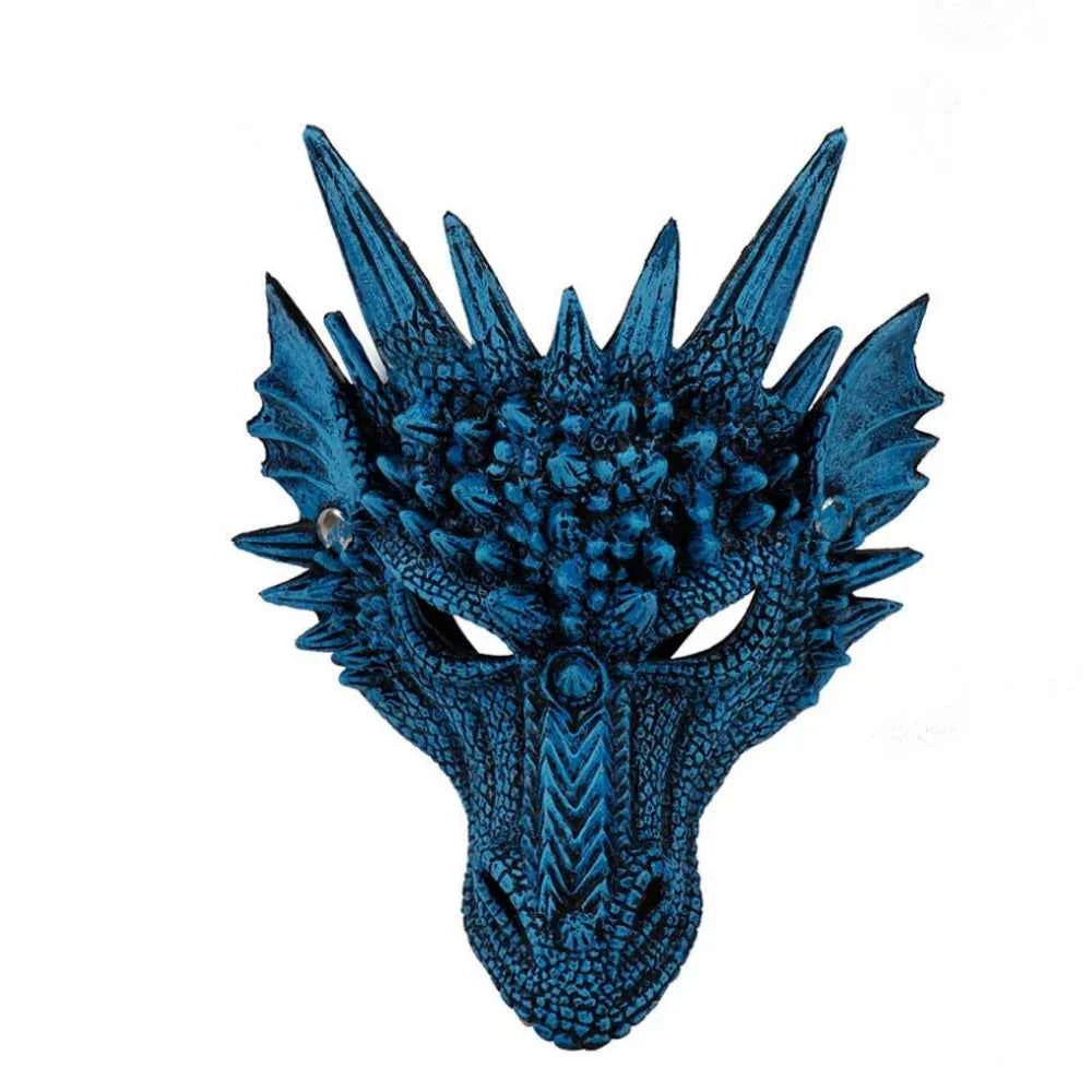 Adult Halloween Decoration Carnival Party Animal Costume Dragon Cosplay Masquerade Face Mask and Wings