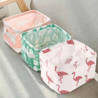1pc Cotton Linen Fabric Waterproof Desktop Sundries Basket Storage Box Cosmetic Toy Organizer Underwear Socks Clothes Storagebag