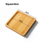 Simple Style Home Decoration Succulents Bonsai Holder Round Square Flowerpot Base Hexagon Rectangle Bamboo Wood Tray