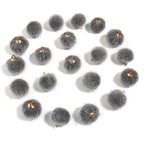 20pcs Plush Fur Covered Ball Beads Charms Multicolor Pompom Pendant For DIY Jewelry Making Necklace Bracelet Earring Accessories