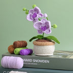 KRABALL Moth Orchid Crochet Kit for Beginners With Instruction Knitting Yarn Thread Needles Hook Easy Knit Tools Accessories Set