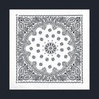 70CM Oversized Hip Hop Amoeba Cashew Cotton Square Bandana Scarf Headband Black Paisley Gifts For Men/Boys/Girls