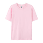 100% Cotton Solid Tshirts Men Woman Short Sleeve Fashion Brand Trend Casual Soft Clothing Tees Customized Products Summer Tops