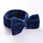 Women Solid Bow Headbands Coral Fleece Makeup Spa Wash Face Turban Head Wrap Girls Hair Towel Accessories Head Band Hairbands
