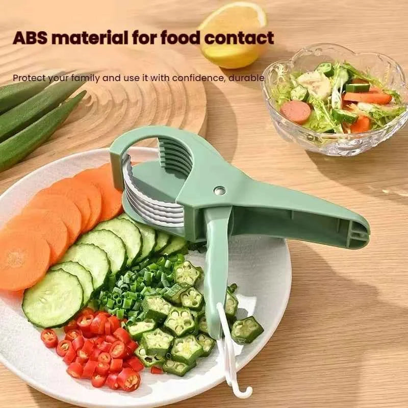 1Pc Kitchen Tools Stainless Steel Vegetable and Fruit Slicer Multi Functional Salad Slicer Kitchen Accessories