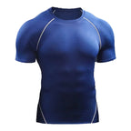 2026 Compression T Shirt Men Summer Sportswear Running T-shirt Elastic Quick Dry Sport Tops Tee Athletic Gym Workout Shirts Men