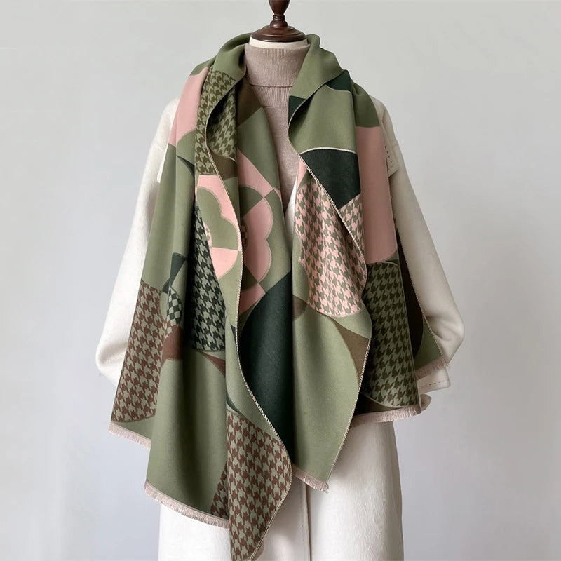 Cashmere Scarf for Women Thick Warm Winter Blanket Brand Female Luxury Quality Shawl Wrap Bufanda 2024 Poncho Echarpe Pashmina