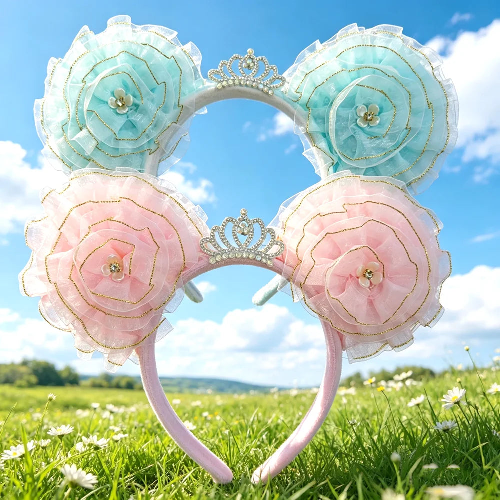 Cartoon Minnie Mouse Ear Headband New Holiday Party Christmas Snowman Headdress Cosplay for Adults Kids Hair Accessories
