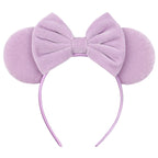 New Trendy Mouse Ears Headband 3.3"Velvet For Girls Soft Bow Hairband Halloween Festival Party Trip DIY Hair Accessories Gifts