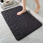 3D Cobblestone Bathroom Mat – Non-Slip Absorbent Quick-Dry Floor Rug