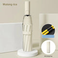 New Automatic Umbrella 24 Bone Solid Color Automatic Umbrella Light Collapsible Large Size Outdoor Sunshade Uv Protection