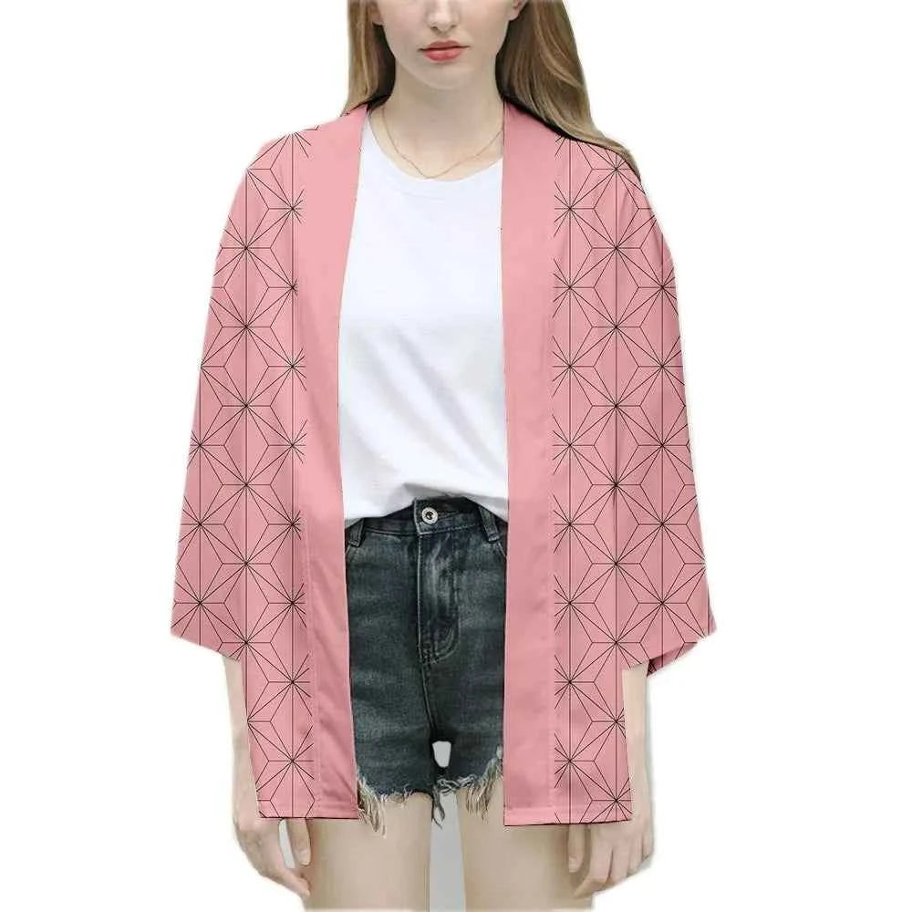 Tanjiro & Zenitsu Anime Cosplay Costume – Kimono Haori Outfit