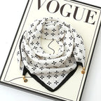Luxury Magnetic Buckle Silk Scarf Women Print Square Scarf For Autumn Winter Warmth And Cold Resistance Fashionabl Scarves