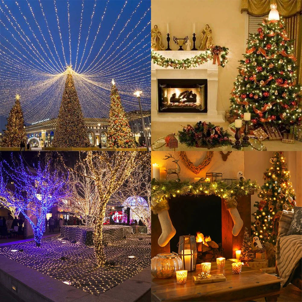 Christmas Lights 5M 10M 20M 30M 50M 100M Led String Fairy Light 8 Modes Christmas Lights For Patio Wedding Party Holiday Lights