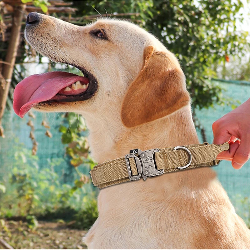 Pet Dog Collar Leash Set Nylon Material Durable Dog Collar Reflective Leash Pet Tactical Training Dog Collar Large Dog Leash Set - WTN Essentials 