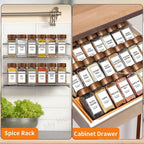 13Pcs Glass Spice Jars with Bamboo Lids 4oz Glass Jars Spice Jar Set Seasoning Jars Organizer Storage Bottles for Spice Rack