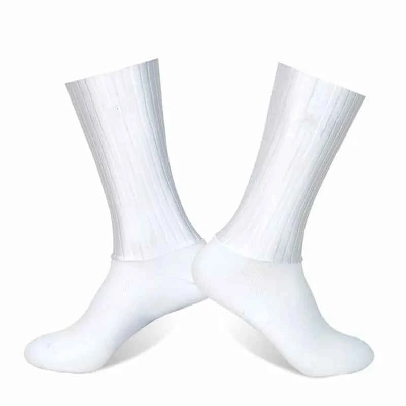 Socks Aero Anti Slip Silicone Summer Whiteline Cycling Socks Men Bicycle Sport Running Bike Socks Calcetines Ciclismo