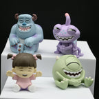 Monsters Inc Mini Figures 4PCS – Cartoon Character Collectible Toy Set