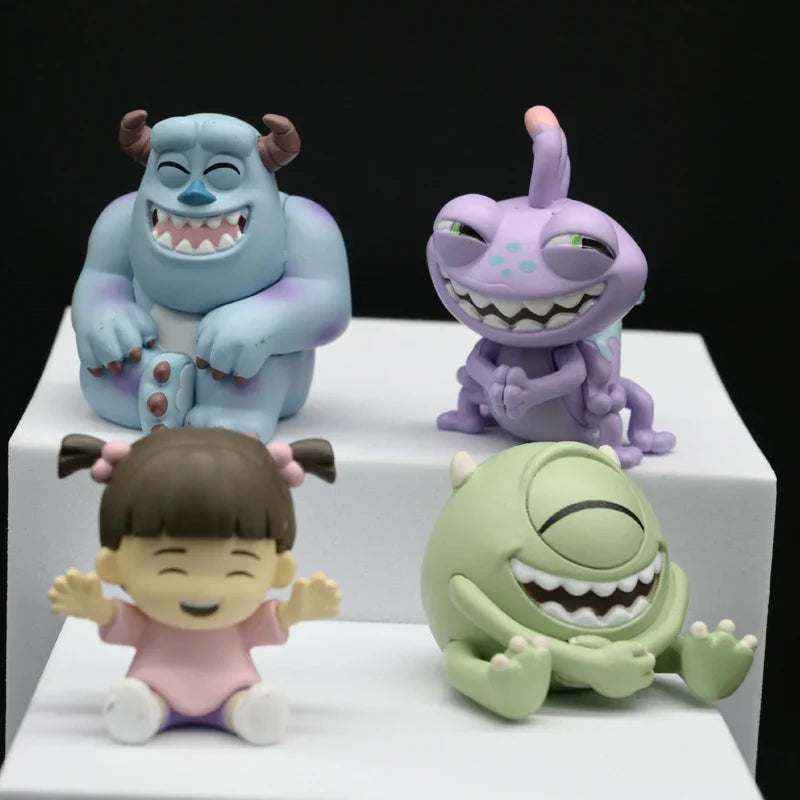 Monsters Inc Mini Figures 4PCS – Cartoon Character Collectible Toy Set