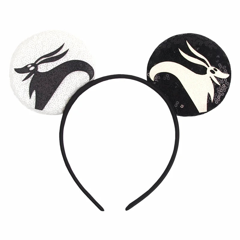 2026 Latest Fashion Ear Headband Sequin Bows For Girl Adult Kids Halloween Party Cosplay Hair Accessories Princess Hairband