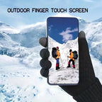 Women Men Winter Touch Screen Gloves Stretch Knit Wool Full‑Finger Gloves Warm Soft Crochet Thermal Gloves For Outdoor Wear