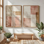 2pcs/set Japanese Retro Wabi Sabi Mountains Abstract Canvas Print Poster Modern Minimalist Art Print Home Decor Wall Art Poster