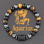 12 Zodiac Sign Bracelet Homme Constellation Bracelet for Men Aries Virgo Leo Libra Charm Bangle Women Friendship Jewelry on Hand