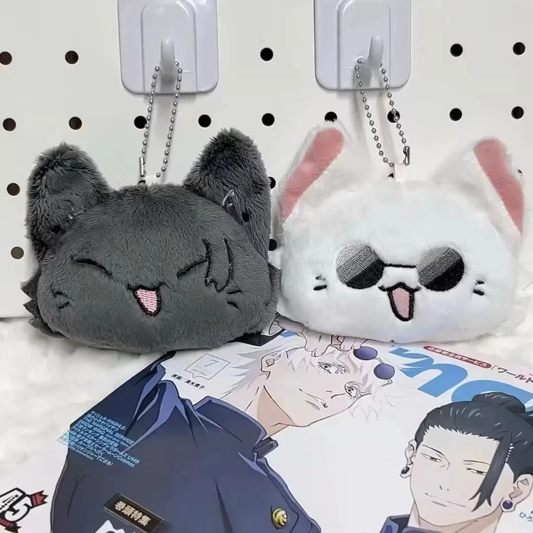 Keychain Geto Suguru and Satoru Gojo Plush Cosplay Doll Pendant Keyrings Couple Accessories Key Chains Fans Gift
