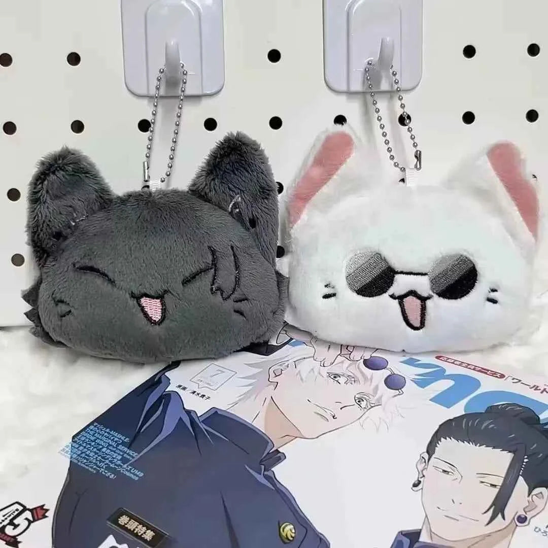 Keychain Geto Suguru and Satoru Gojo Plush Cosplay Doll Pendant Keyrings Couple Accessories Key Chains Fans Gift