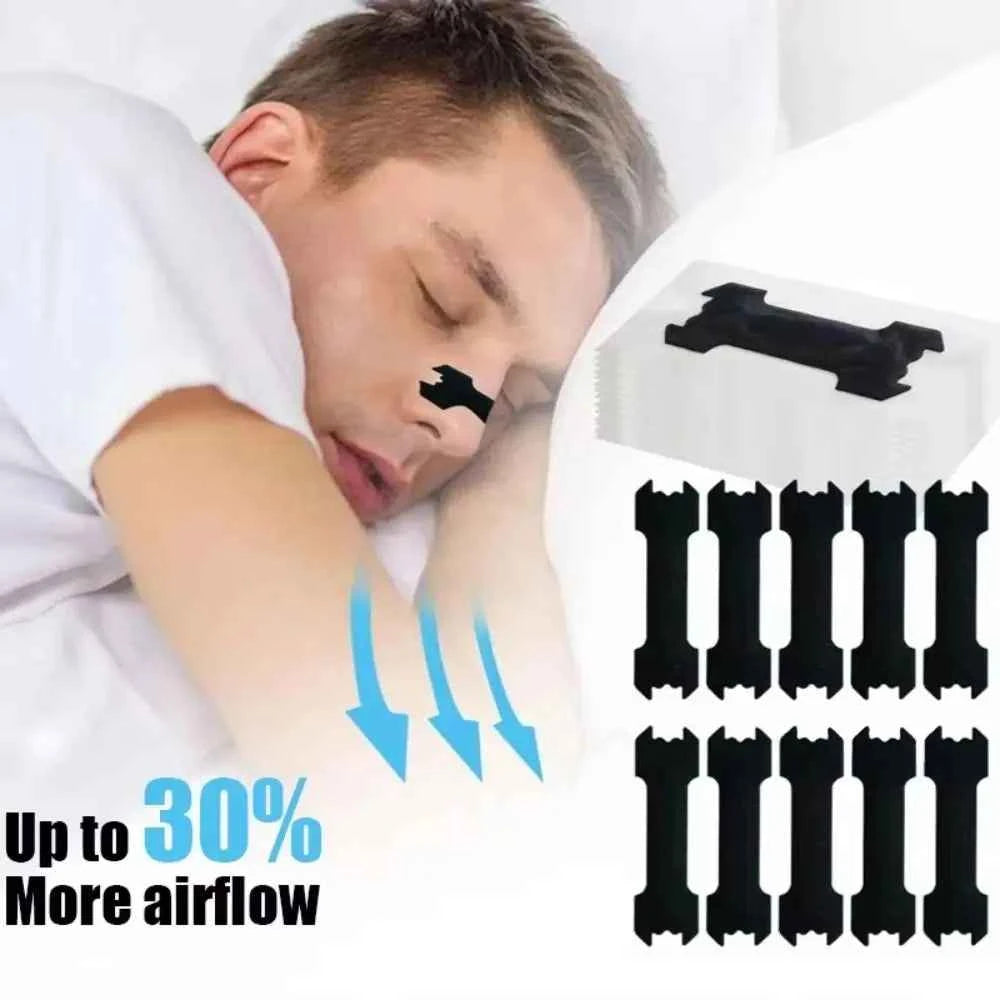 30Pcs Hypoallergenic Nose Strips Breathable Non-Invasive Breath Nasal Strips Nasal Congestion Anti-Snoring Sticker