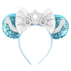 New Christmas Halloween Mouse Ears Headband Cartoon Sequin Bows Headband Birthday Party Princess Cosplay Costume For Women Adult