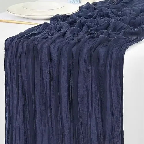 Gauze Table Runner Dinning  Decoration 90*300CM Rustic Country Boho Beach Wedding Party Table Decor Christmas Table Runners
