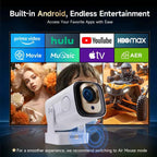 Magcubic Auto Focus 330 ANSI HY310 Projector 4K Supported 1080P Android 11 WiFi6 BT5.4 Air Mouse Voice Control Portable Home