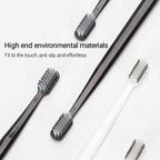 10-Pack Bamboo Charcoal Toothbrush Set – Ultra-Soft Silk Bristles for Men & Women | Eco-Friendly Black & White Adult Family Toothbrushes