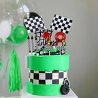 7pcs Red Racing Cars Themed Birthday for Cake Candles, Number 0 1 2 3 4 5 6 7 8 9 10 Candle Birthday Cake Topper