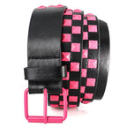 1Pc Fashionable Unisex Rivet Belt Punk HipHop Rock Y2K Style Dopamine Color Handsome Street Casual Daily Wear Belt,For Men Women