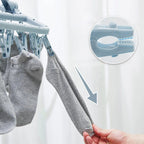 Foldable Drip Hanger with 32 Clips – Plastic Clothes Drying Rack