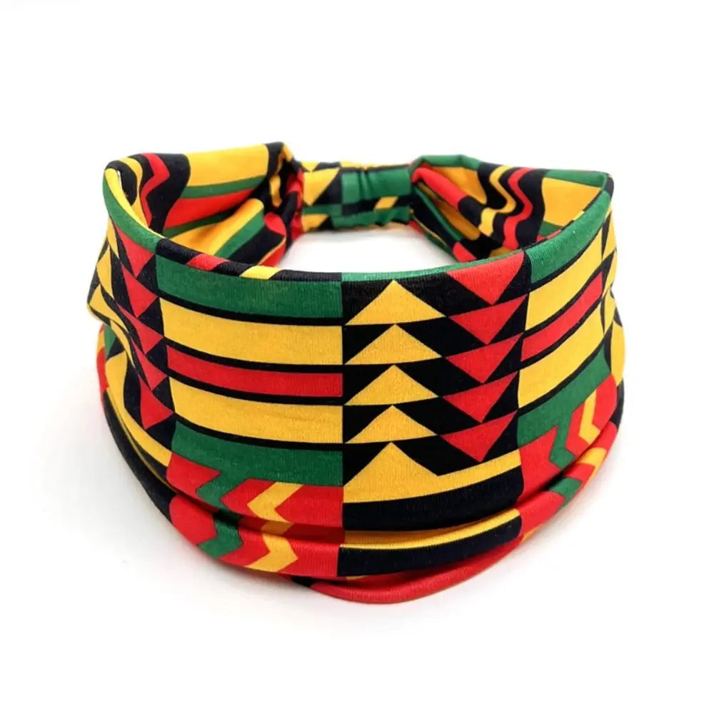 Bohemia Print Wide Headbands New Vintage Elastic Knot Turban Headwrap for Women Girls Soft Print Yoga Bandana Hair Accessories