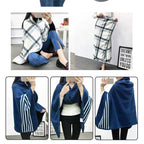 Lady Multifunction Doublelayer Tartan Plaid Blanket Scarf Wrap Shawl Winter Warm шарф женский Elegant Womens Shawl Scarf Winter