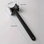 Heavy Duty Stainless Steel Meat Tenderizer Hammer – Rubber Grip Steak Mallet Tool