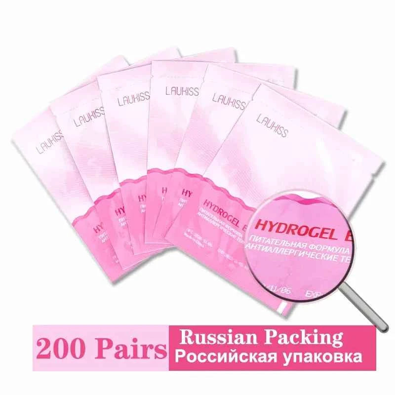 50/200/500 Eyelash Patches For Building Grafted Eyelash Pads Russian Packing Under Eyes Paper Stickers For Eyelash Extension