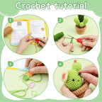 IMZAY Crochet Material Package Kit for Beginners with Step-by-Step Video Tutorial and Instructions Complete Crochet Supplies Set