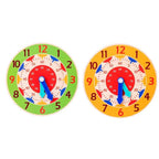 Kids Montessori Wooden Clock Toys Time Learning Teaching Aids Educational Toys For Children Primary School Clever Board Toy