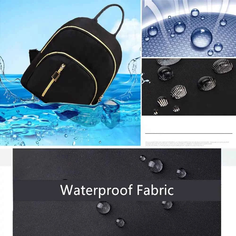 Women's Multi-Function Fashion Girl Nylon Daypack Travel Cute Mini Backpack Men Shoulder Bag Black Purse Hot