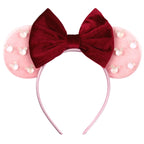 New Trendy Mouse Ears Headband 3.3"Velvet For Girls Soft Bow Hairband Halloween Festival Party Trip DIY Hair Accessories Gifts