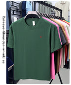 100% cotton men's short sleeve T-shirt fashion brand Paul Pony embroidery summer new high-end comfortable casual round neck top