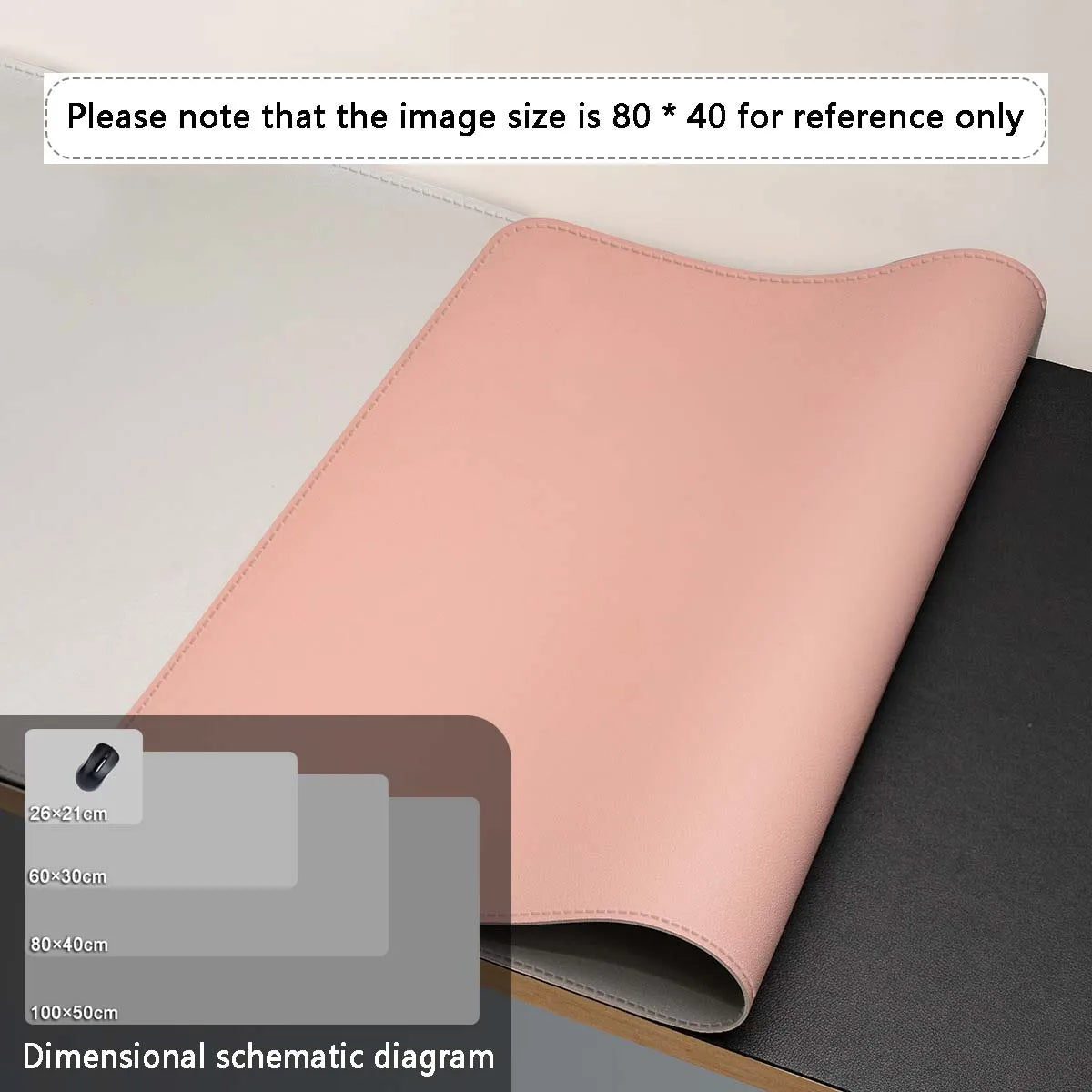 Mouse Pad Large Size Office Desk Protector Mat PU Leather Waterproof Desktop Keyboard Desk Pad Gaming Mousepad PC Accessories