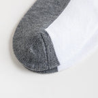 12 pairs basic children's short socks - white and gray design, breathable - suitable for boys and girls back-to-school season