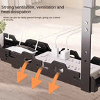 Telescopic Under Table Storage Rack Metal Cable Management Tray Home Office Desk Wire Organizer No Punching Storage Accessories