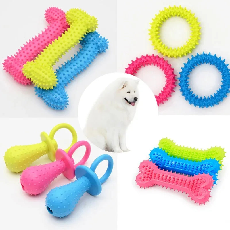 Pet Toys for Small Dogs Rubber Resistance To Bite Dog Toy Teeth Cleaning Chew Training Toys Pet Supplies Puppy Dogs - WTN Essentials 